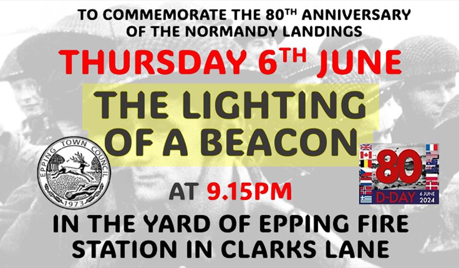 Epping Beacon Lighting commemorating D-Day Landings, 6th June 2024 at 9pm