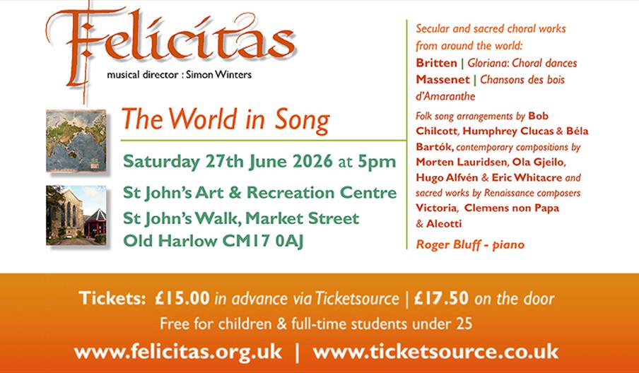 Felicitas Chamber Choir presents The world in Song