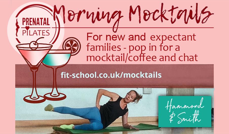 Prenatal Pilates Morning Mocktails for new and expectant families from Fit School at Hammond & Smith, Epping