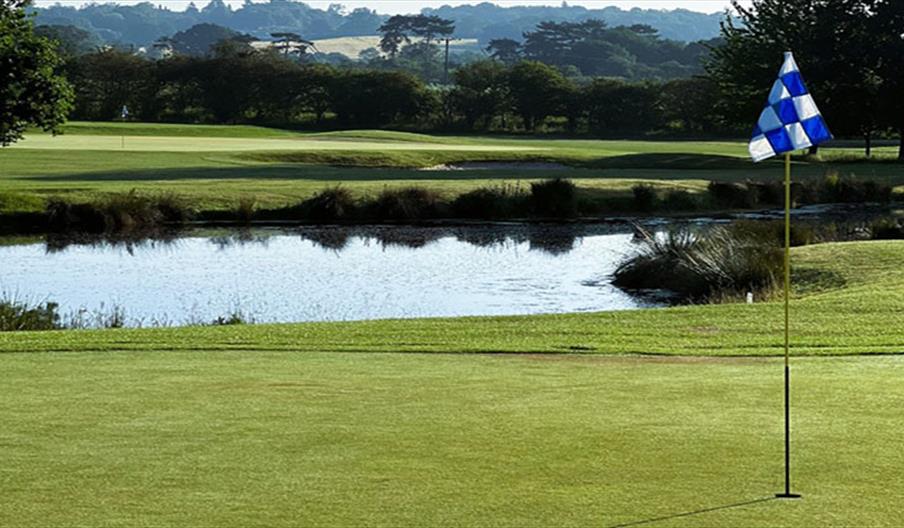 Hobbs Cross Golf Course water and hole