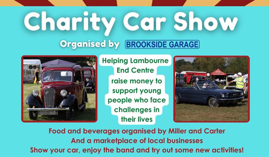 Charity Car Show at the Lambourne End Centre Adventure and Farm Fundraiser