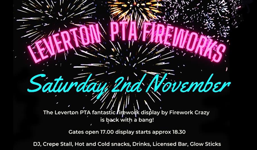 Leverton PTA firework display at Leverton School, Waltham Abbey. 2nd November 2024.