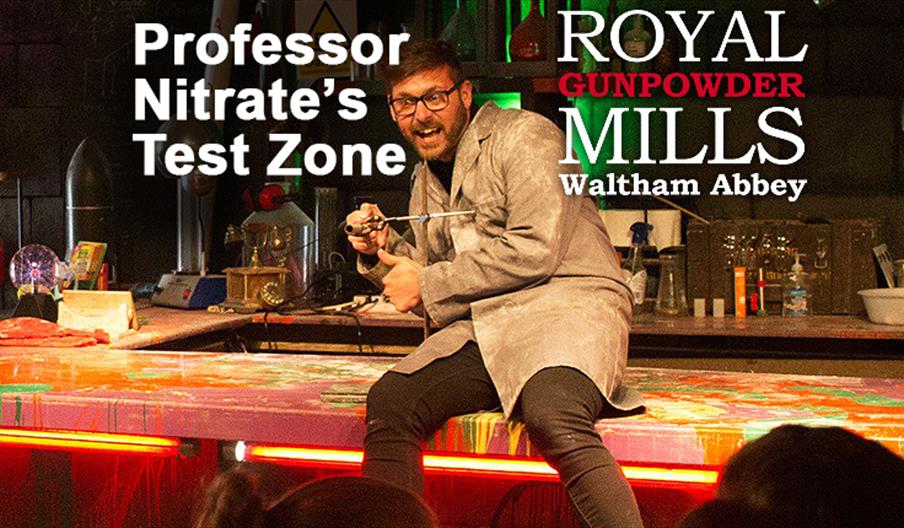 Professor Nitrate's Test Zone at the Royal Gunpowder Mills.