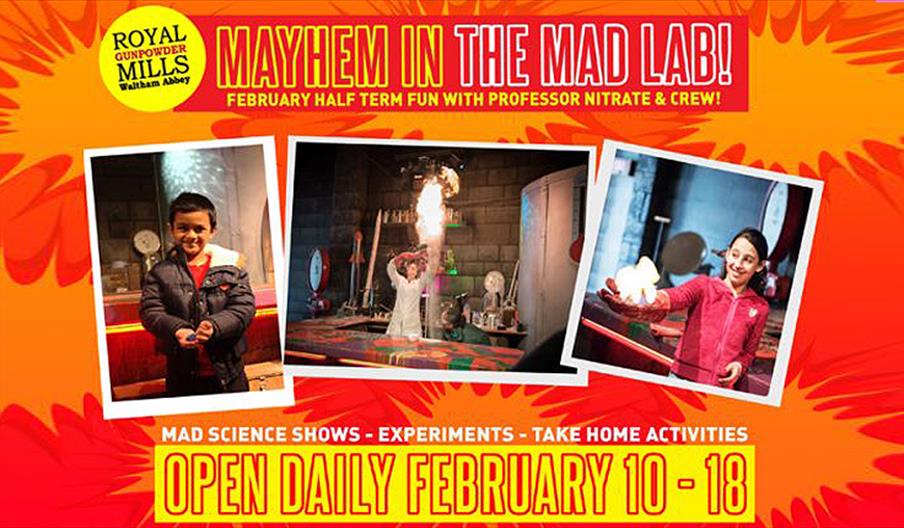 Feb half term fun in the Mad Lab at the Royal Gunpowder Mills Waltham Abbey