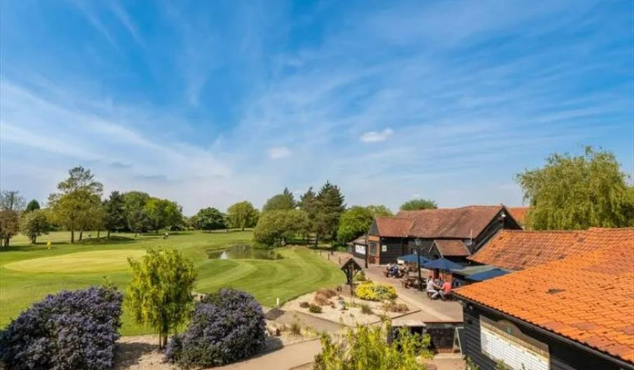 Stapleford Abbotts Golf Club clubhouse and 18th hole
