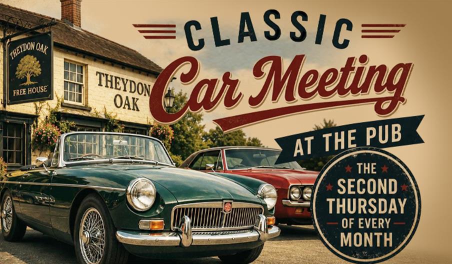 Theydon Oak, Coopersale, Epping. Classic car meeting second Thursday of the month.