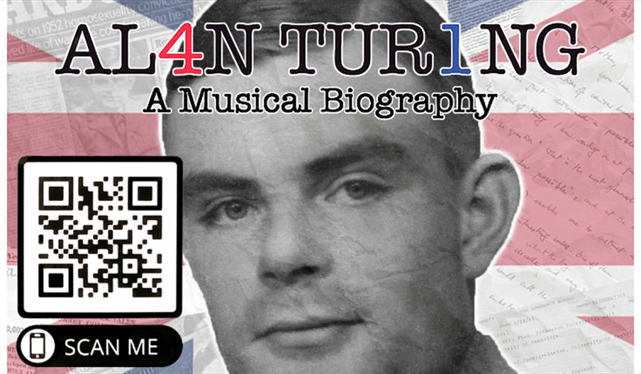 AL4N TUR1NG, a musical biography at Theydon Bois Village Hall.