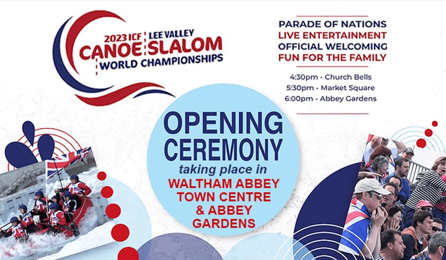 Canoe World Championships Opening Ceremony at Waltham Abbey 17 September 2023