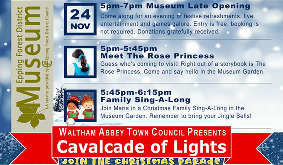 Cavalcade of Lights 2023 at the District Museum in Waltham Abbey