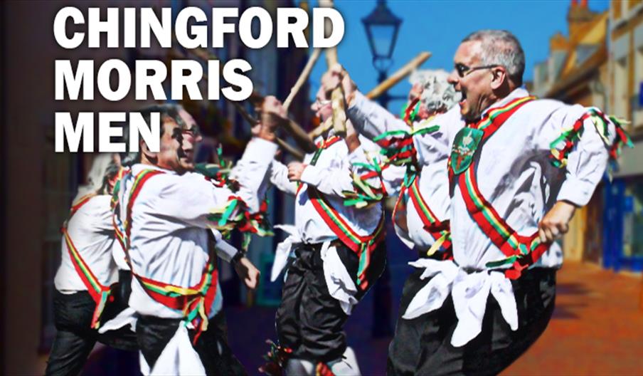 Chingford Morris Men performing at various locations in and around Waltham Abbey on Boxing Day 2023