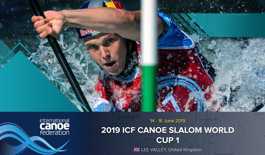 2019 ICF Canoe Slalom World Cup 1 at the Lee Valley White Water Centre.