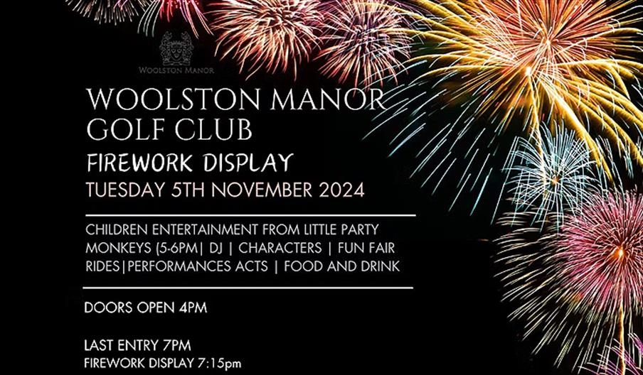 Woolston Manor fireworks display and entertainment  2024