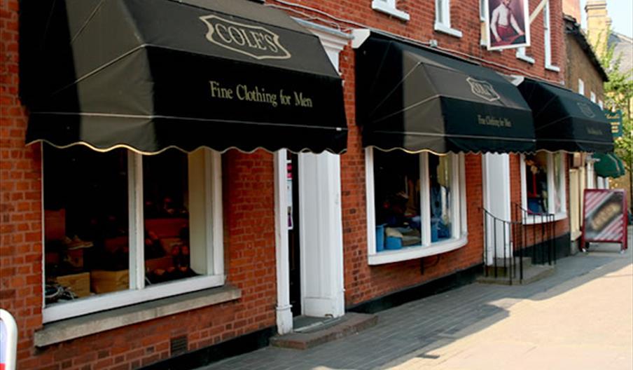 Coles Menswear Shop in Epping High Street.