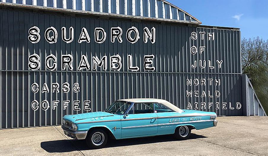 Squadron Scramble classic vehicle meet at North Weald Airfield July 2018