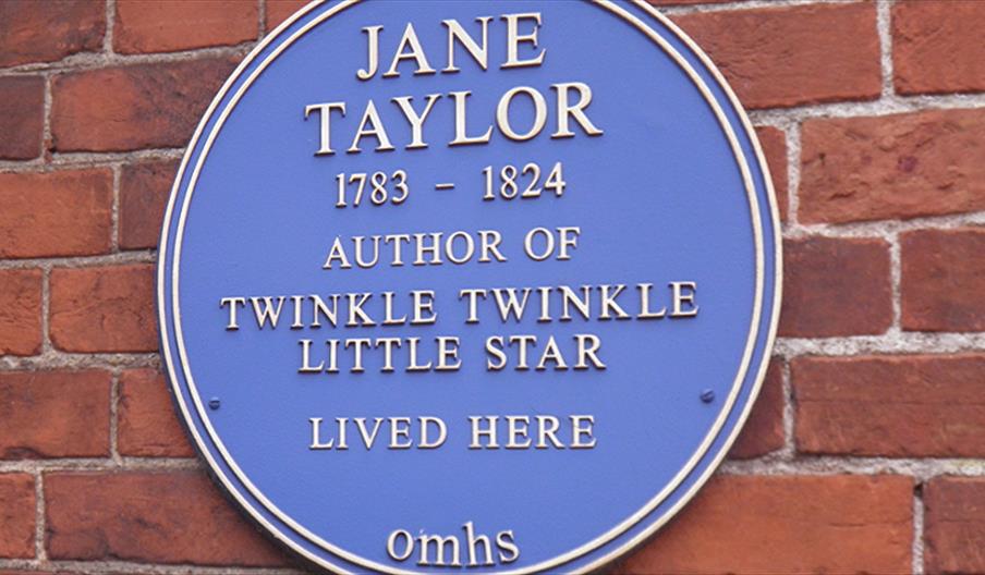 Jane Taylor plaque, Castle Street Ongar