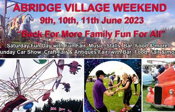 Abridge Village Weekend, 9th to 11th June. Family fun for all.