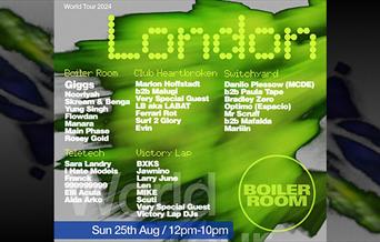 Boiler Room music festival Lee Valley August Bank Holiday weekend 2024