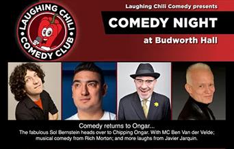 Budworth Hall hosts a Laughing Chilli Comedy night on the 7th March 2025