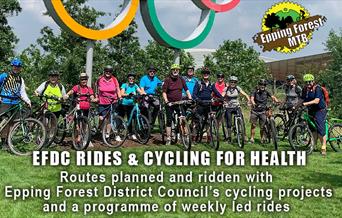 Epping Forest District Council cycling routes and weekly group led rides for health.