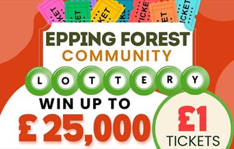 Epping Forest District Council Community Lottery. Jackpot prize £25,000. Tickets £1 each.