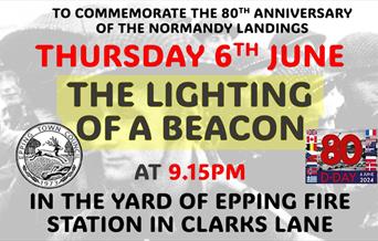 Epping Beacon Lighting commemorating D-Day Landings, 6th June 2024 at 9pm