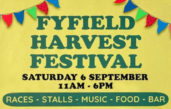 Fyfield Harvest Festival, Saturday 6th September 11am to 6pm. Races, stalls, music, food and bar.