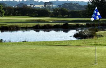Hobbs Cross Golf Course water and hole