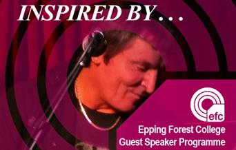 Richard Holgarth, rock and roll start and guitar tutor speaks at Epping Forest College.