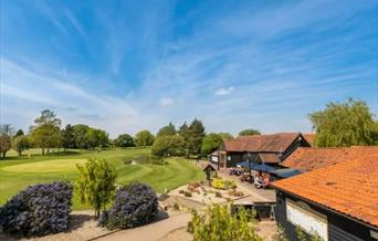 Stapleford Abbotts Golf Club clubhouse and 18th hole