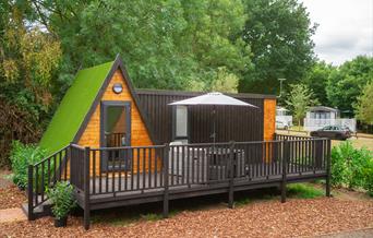 Cabin at the Lee Valley Campsite in Sewardstone