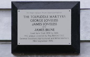 Plaque to the Tolpuddle Martyers who lived near Ongar from 1838 to 1844