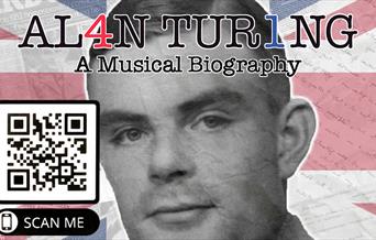 AL4N TUR1NG, a musical biography at Theydon Bois Village Hall.