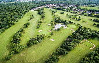 West Essex Golf Club drone shot of course