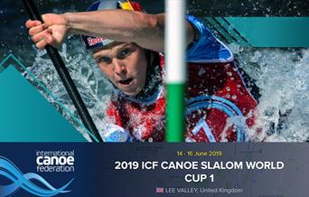 2019 ICF Canoe Slalom World Cup 1 at the Lee Valley White Water Centre.