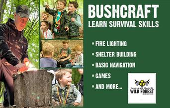 Bushcraft - kids learn survival skills on this 90 minute course.