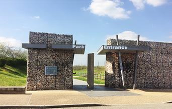 Gunpowder Park entrance from car park. Waltham Abbey.