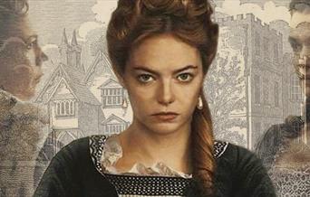 Abigail Hill, to become Abigail Masham, as portrayed by Emma Stone in "The Favourite". In the background is Otes Hall, the real Abigail's future home.