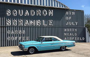 Squadron Scramble classic vehicle meet at North Weald Airfield July 2018