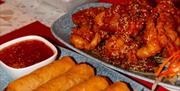 Ting Tong Thai Cafe sesame chicken and spring rolls