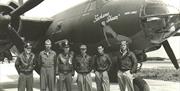 American crew of bomber based at Willingale Airfield in WW2