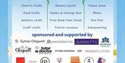 Chigwell May Fayre 19th May 2024 poster of stalls and sponsors