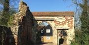 Medieval gateway into Waltham Abbey Gardens