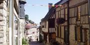 A street within the walled and fortified town of Domfront.