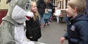 Bertie the Easter Bunny at the Epping Ongar Railway Easter Egg Hunt