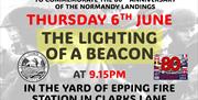 Epping Beacon Lighting commemorating D-Day Landings, 6th June 2024 at 9pm