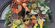 Seasonal Wreath Making workshop by Gail Thibert and Ruth Batten - example wreath.