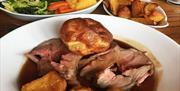 Sunday roast and all the trimmings at the John Barleycorn pub, Threshers Bush.