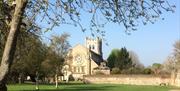 Waltham Abbey Church from the gardens