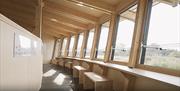 The hide with views across the wetlands at Lee Valley