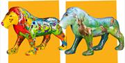 Reasons to Smile (left) artist Mandy Johnson & sponsor Active Essex. King of the Forest (right) artist Donna Newman & sponsor North Weald Market